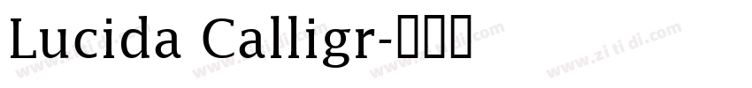 Lucida Calligr字体转换